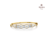 Premium Geometric Crystal Bangle Bracelet for Women