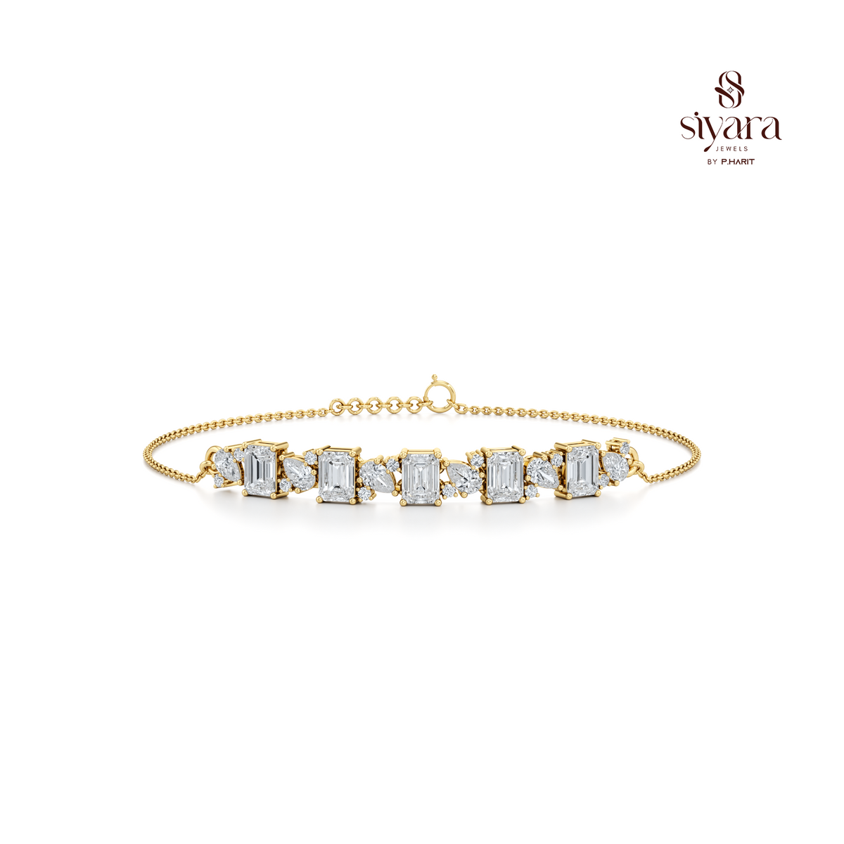Premium Geometric Crystal Bracelet for Women