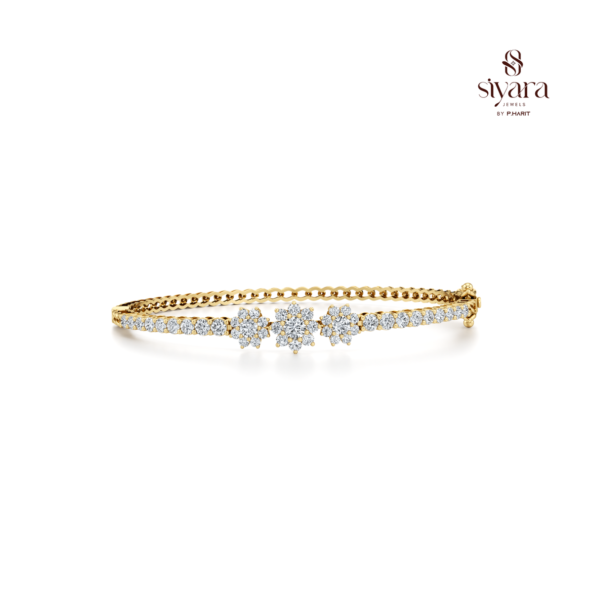 Premium Floral Crystal Bracelet for Women