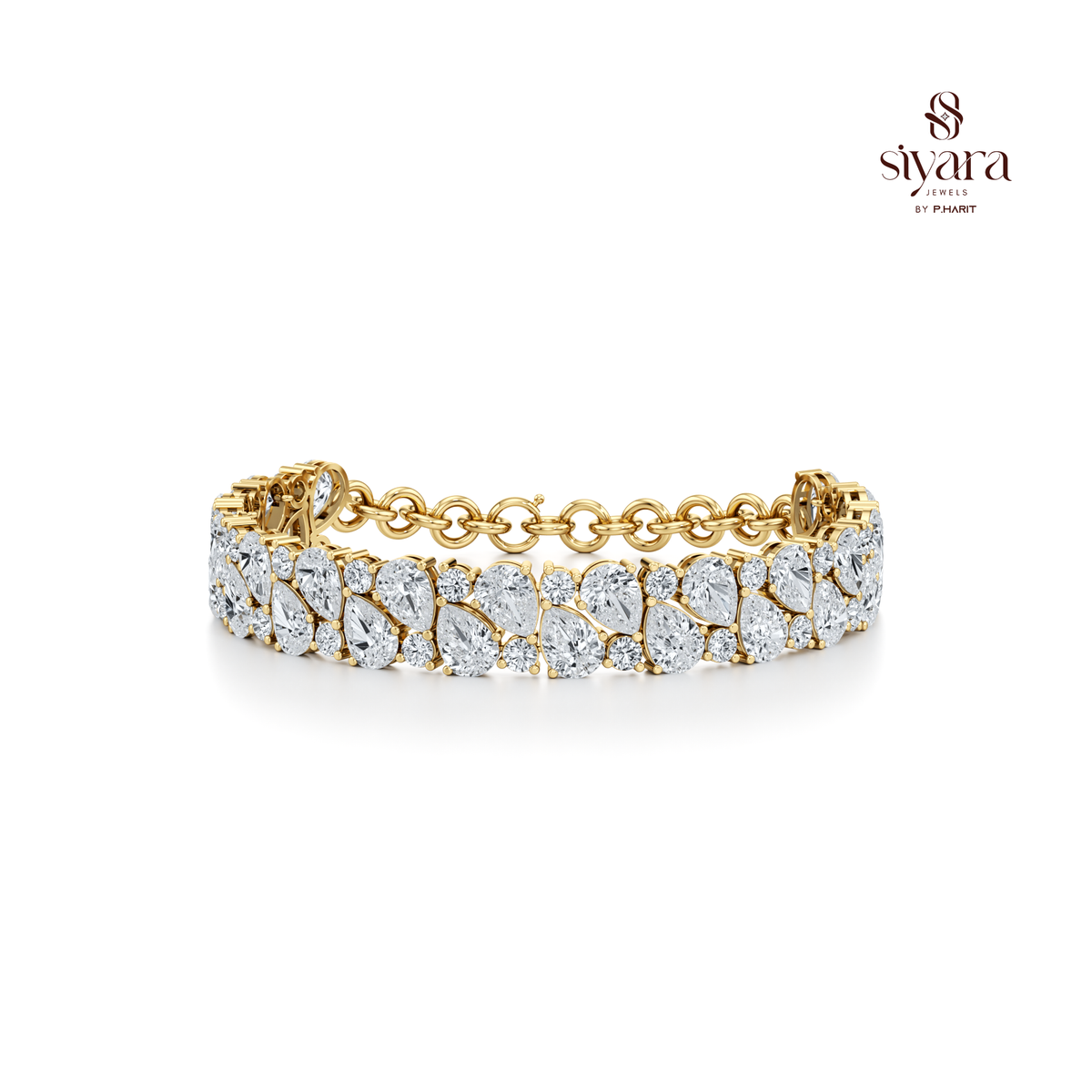 Premium Multi-Shaped Crystal Bracelet for Women
