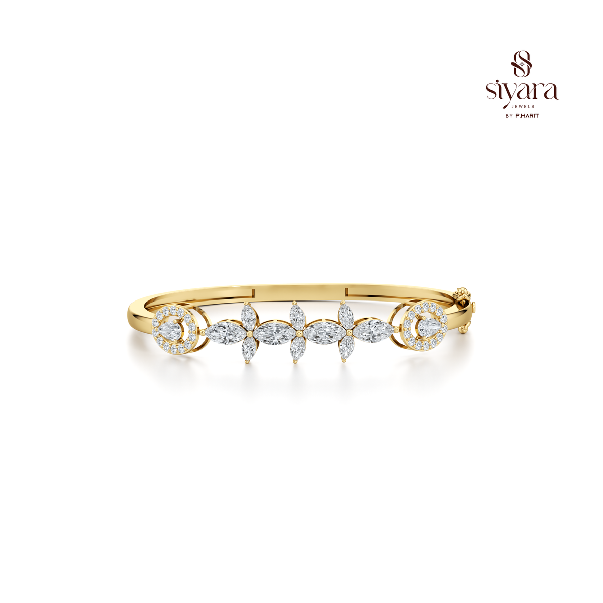 Premium Marquise Crystal Bangle Bracelet for Women